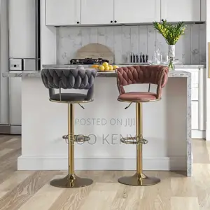 Home Kitchen Stool; Height Adjustable Velvet Bar Chair for Kitchen