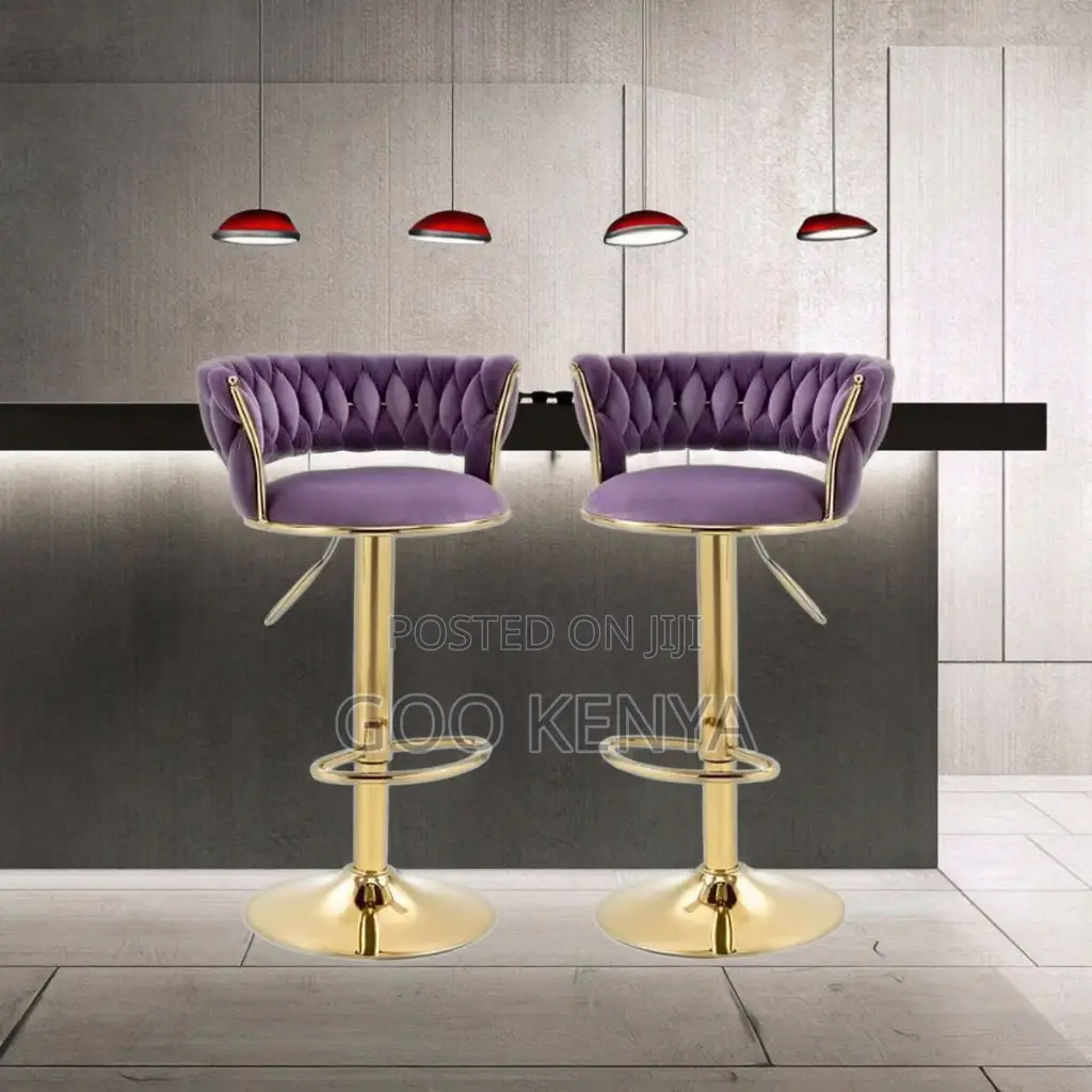 Home Kitchen Stool; Height Adjustable Velvet Bar Chair for Kitchen