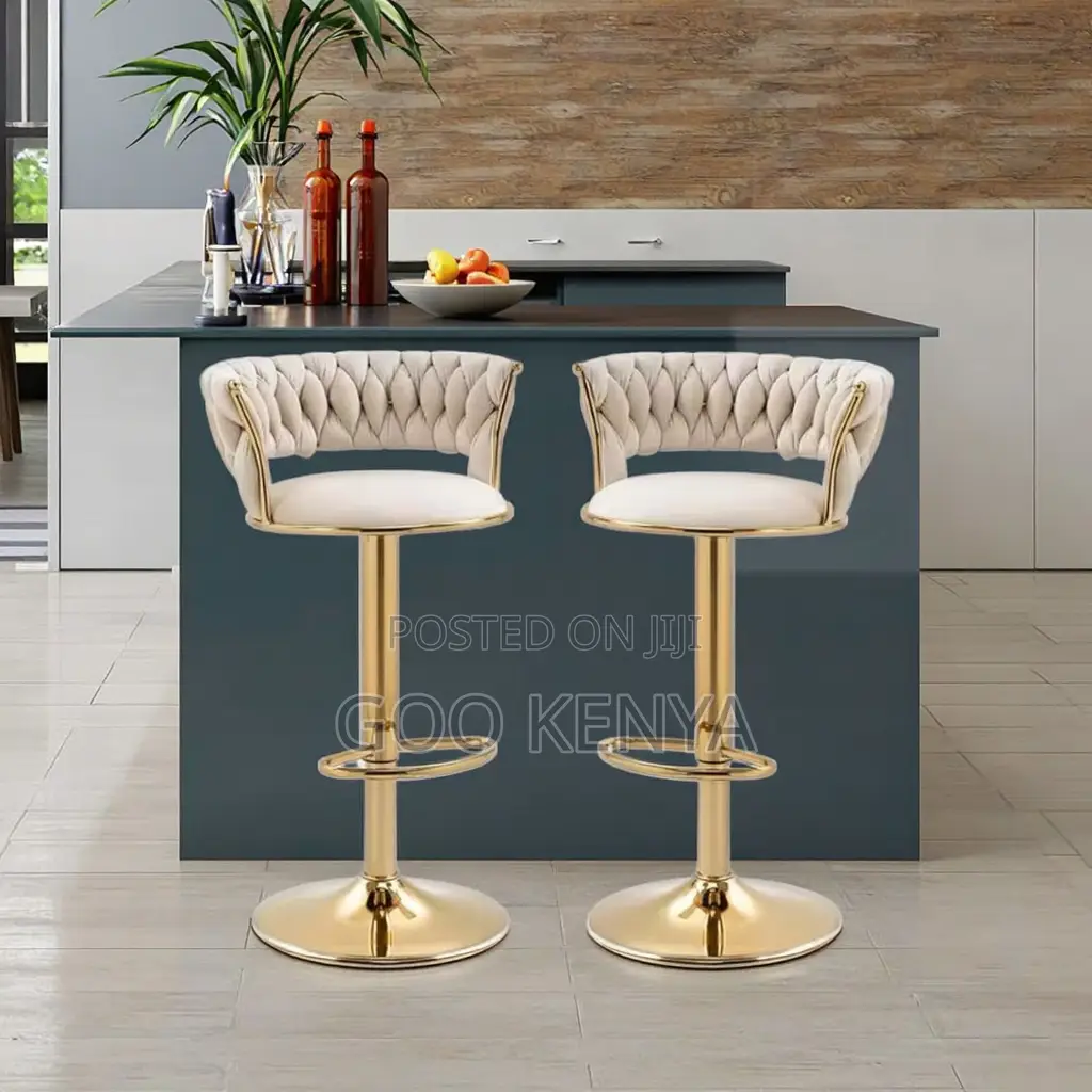 Home Kitchen Stool; Height Adjustable Velvet Bar Chair for Kitchen