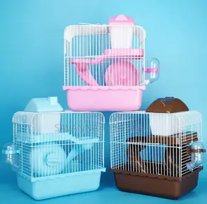 Breathable Plastic Hamster Cage + Accessories (Hamster Wheel, Drinker)
