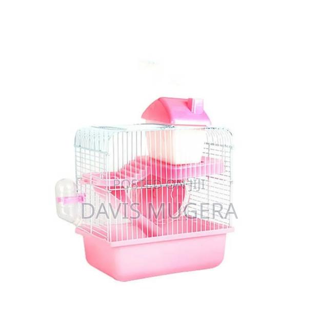 Breathable Plastic Hamster Cage + Accessories (Hamster Wheel, Drinker) - thumbnail 4