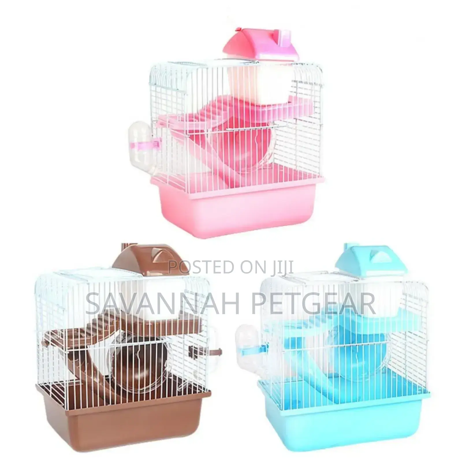Breathable Plastic Hamster Cage + Accessories (Hamster Wheel, Drinker)