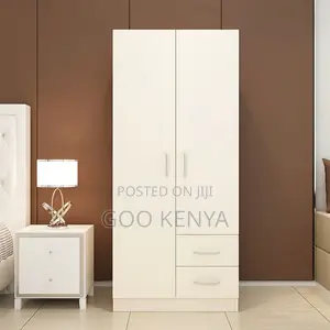 Home Closet; 2-Door Lockable Wooden Storage Cabinet for Bedroom