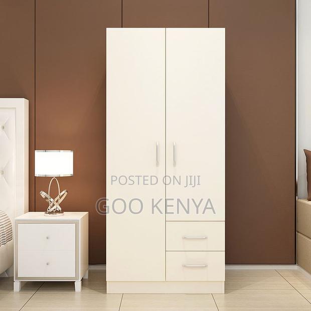 Home Closet; 2-Door Lockable Wooden Storage Cabinet for Bedroom