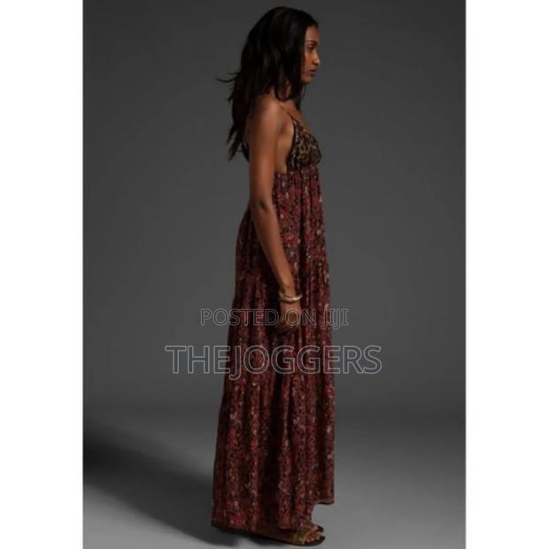 Blu Moon Leopard Floral Multi Color Brown Cami Maxi Dress - thumbnail 2