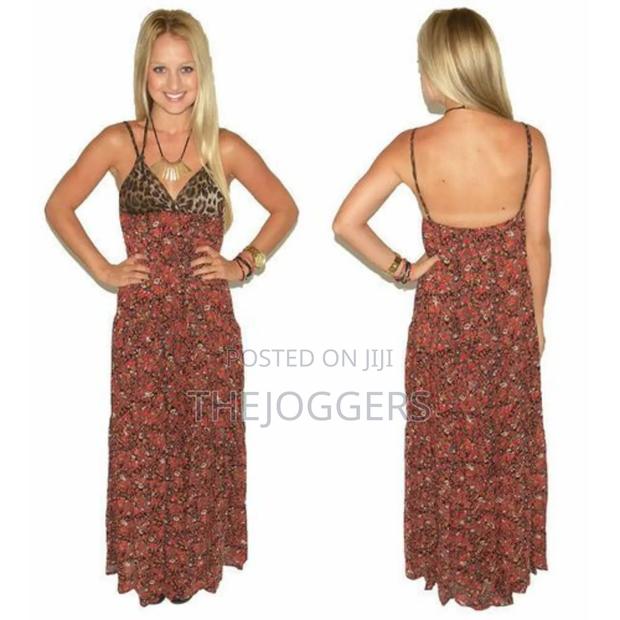 Blu Moon Leopard Floral Multi Color Brown Cami Maxi Dress - thumbnail 6