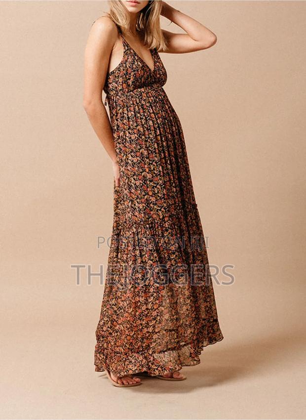 Blu Moon Leopard Floral Multi Color Brown Cami Maxi Dress - thumbnail 7