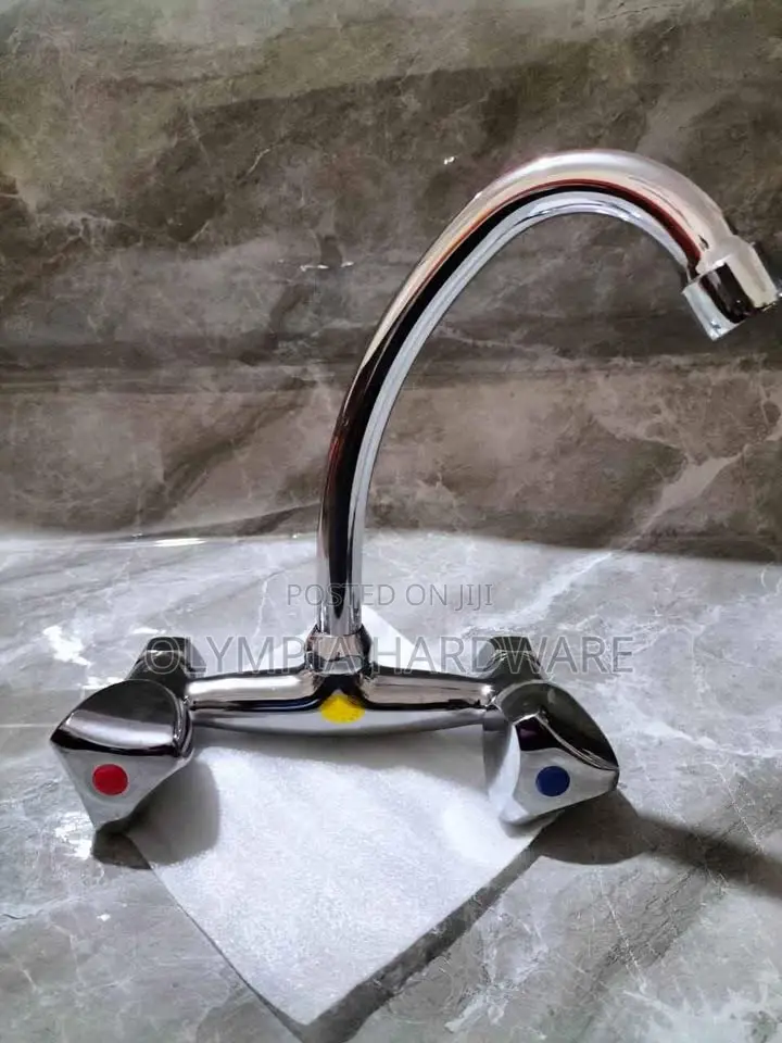 Lirlee Kitchen Sink Mixer (Silver) Double Knob