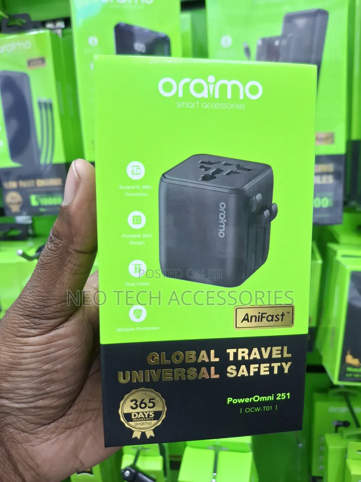 Oraimo Poweromni 251 2500w Multi-plug Travel Converter/Adapter