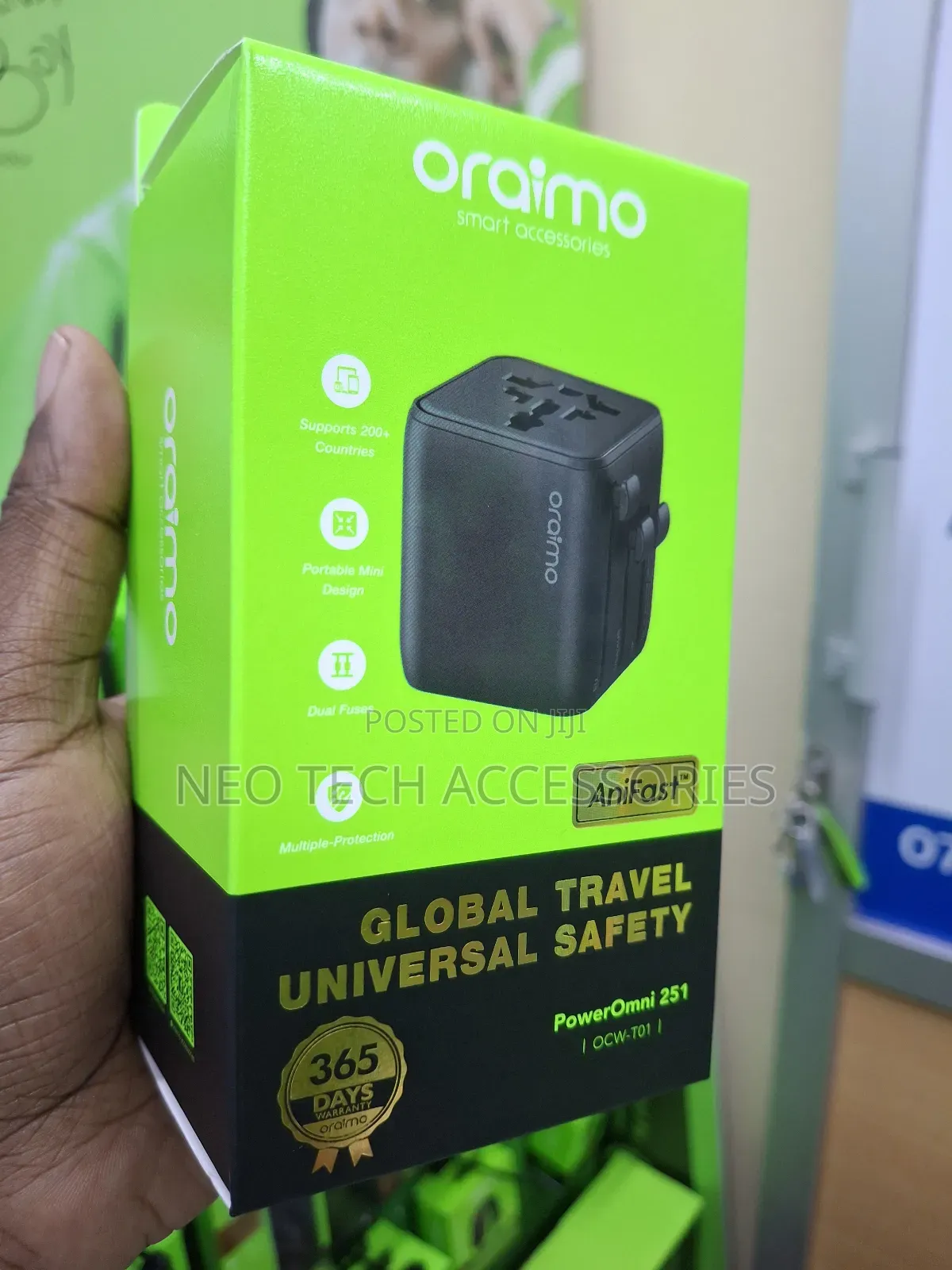 Oraimo Poweromni 251 2500w Multi-plug Travel Converter/Adapter