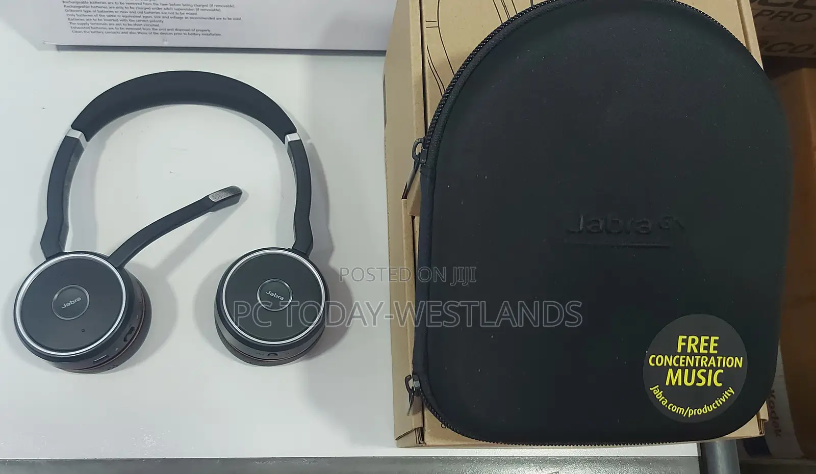 Jabra Evolve 75 Ms Wireless Headset, Stereo +Link 370