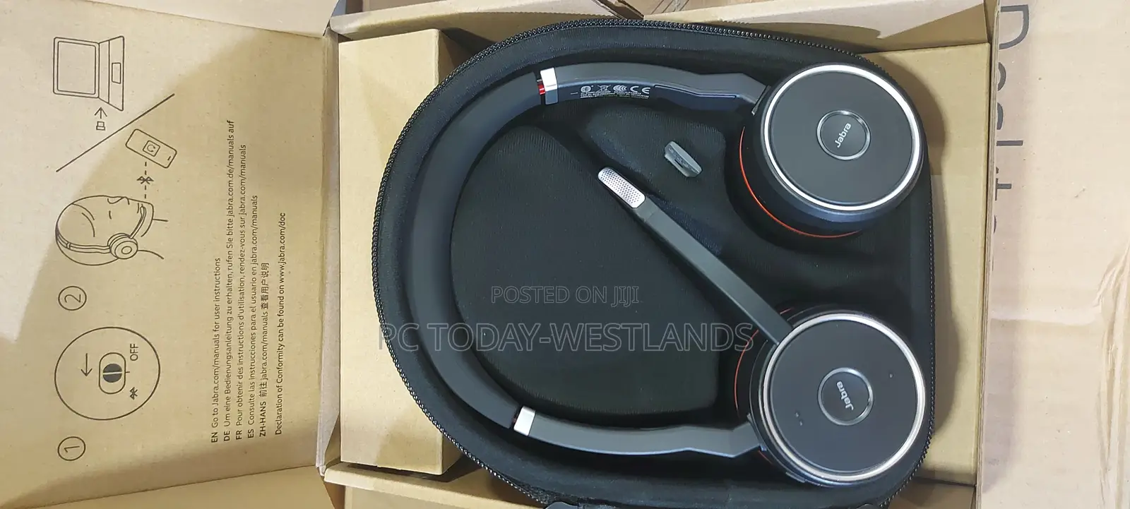 Jabra Evolve 75 Ms Wireless Headset, Stereo +Link 370