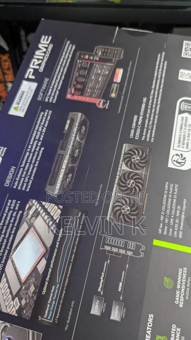 Asus Prime RTX 5080 16gb Gaming Graphics Card Gpu - thumbnail 5