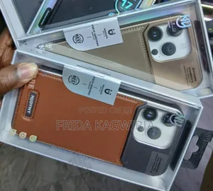 iPhone 17 Pro Max 2 In 1 Metallic + Leather Back Cover