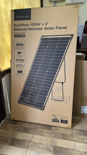 New Ecoflow 125w Bifacial Modular Solar Panel 125x2