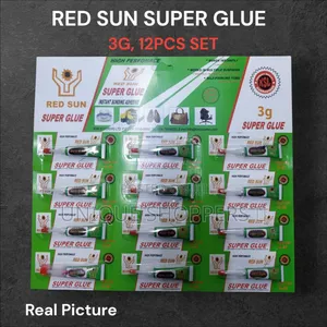 12psc Red Sun Super Glue, Instant Bonding Adhesive