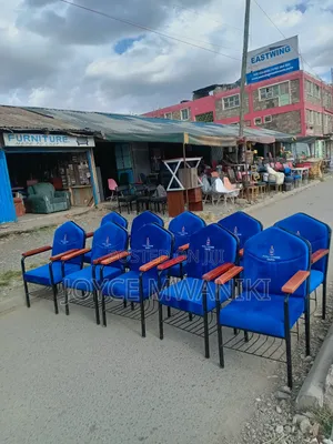 Church Branded Chairs With Varnished Wooden Armrest