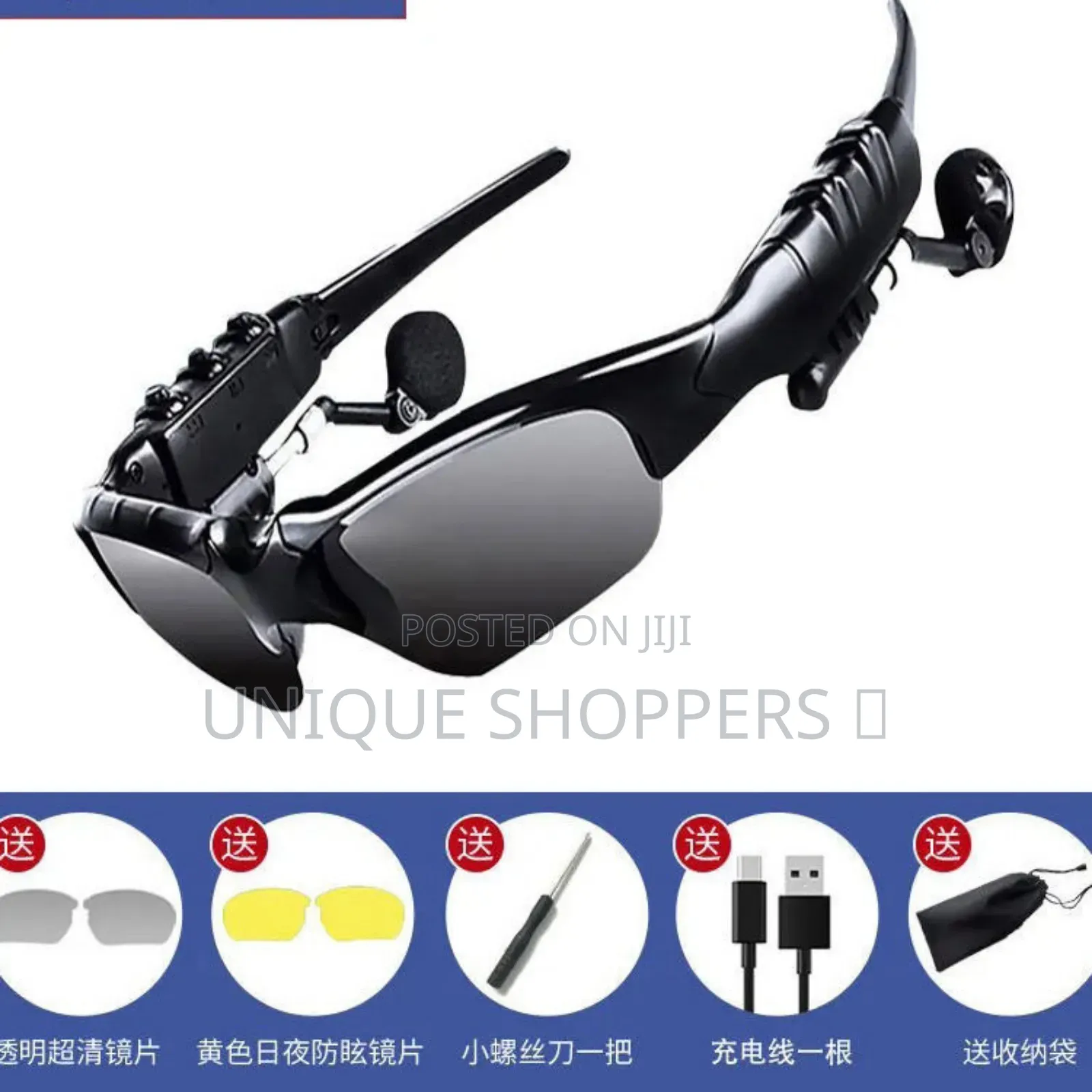 Bluetooth Glasses With Mp3 Player And Wireless Earphones For Sports