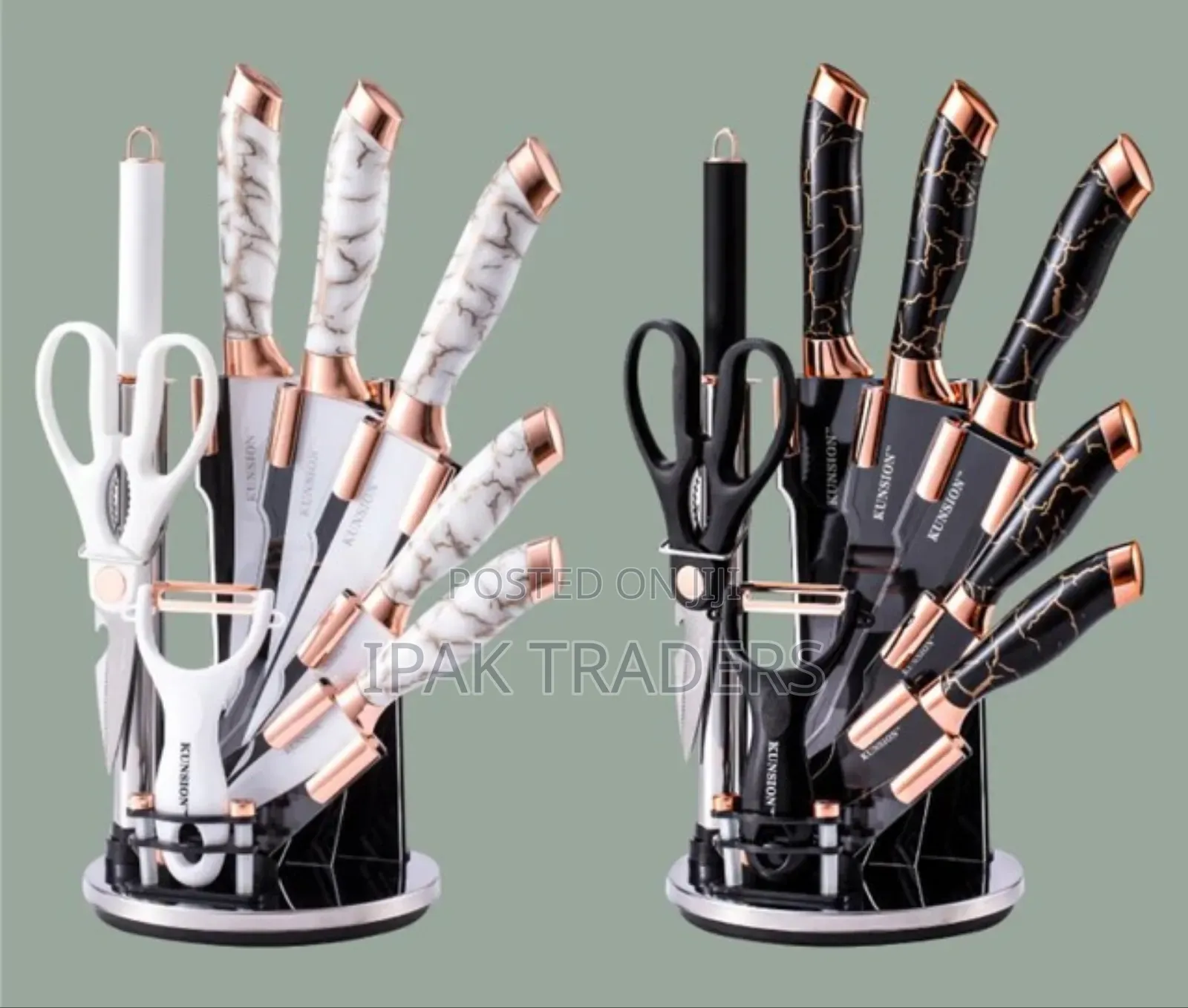 Marble Knife Set 9pcs
