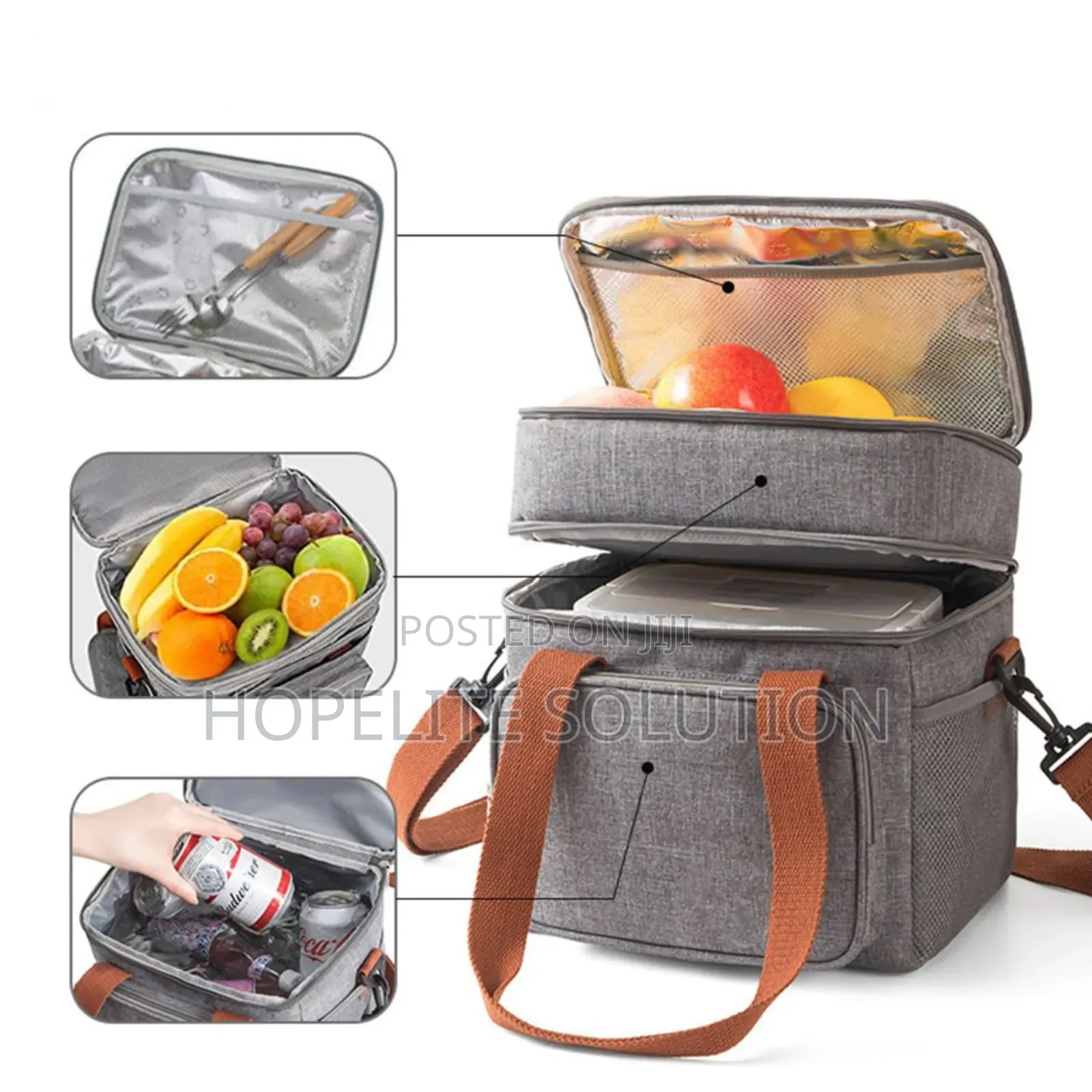 2 Layer Insulated Lunch Bag