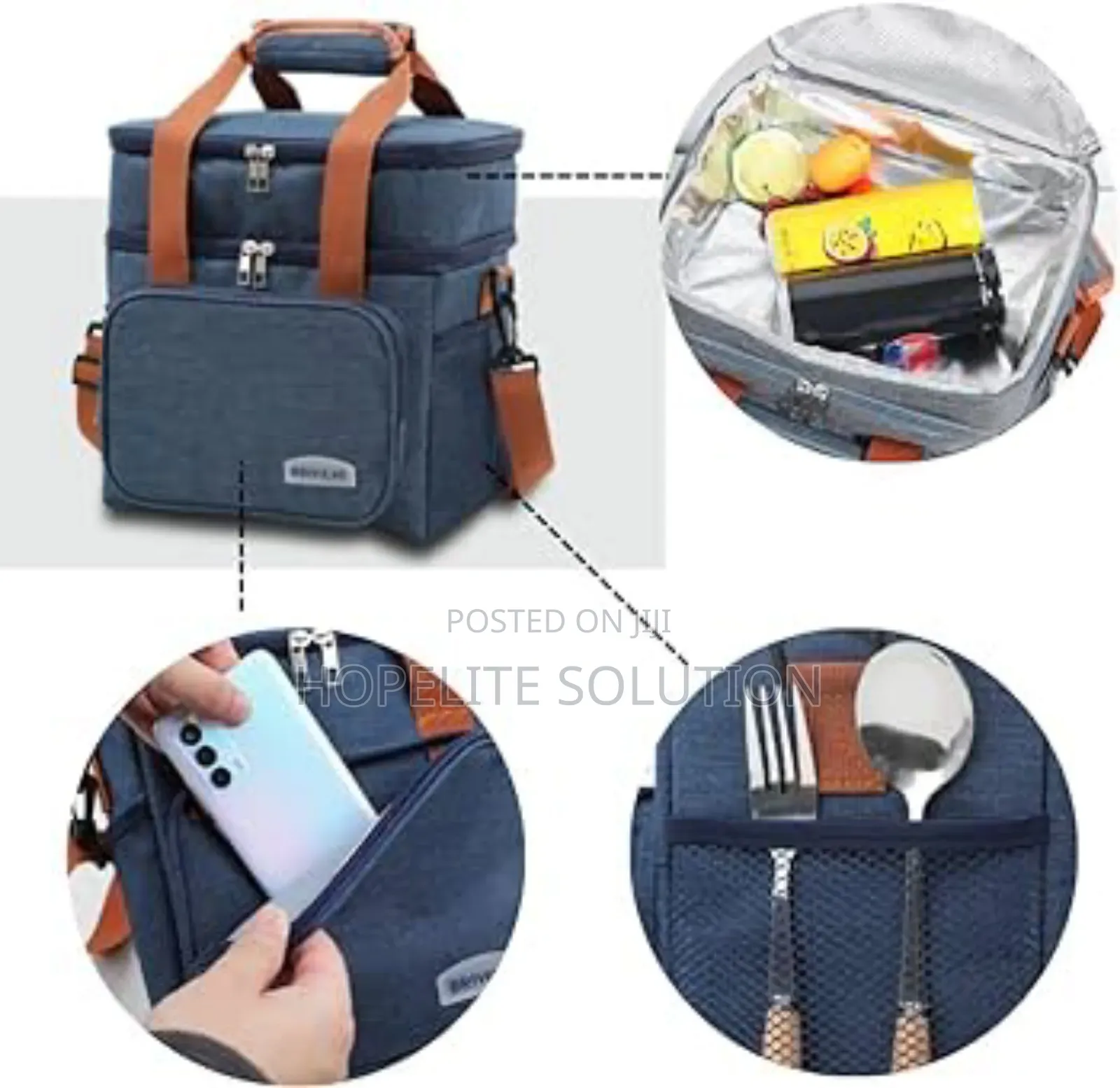 2 Layer Insulated Lunch Bag