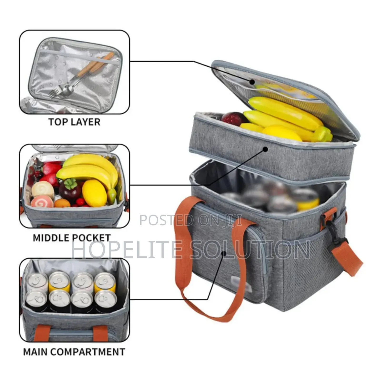 2 Layer Insulated Lunch Bag