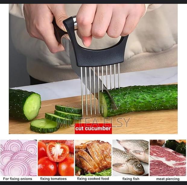 Black Multi Purpose Stainless Steel Vegetable Slicer,Meat Tenderizer . - thumbnail 5
