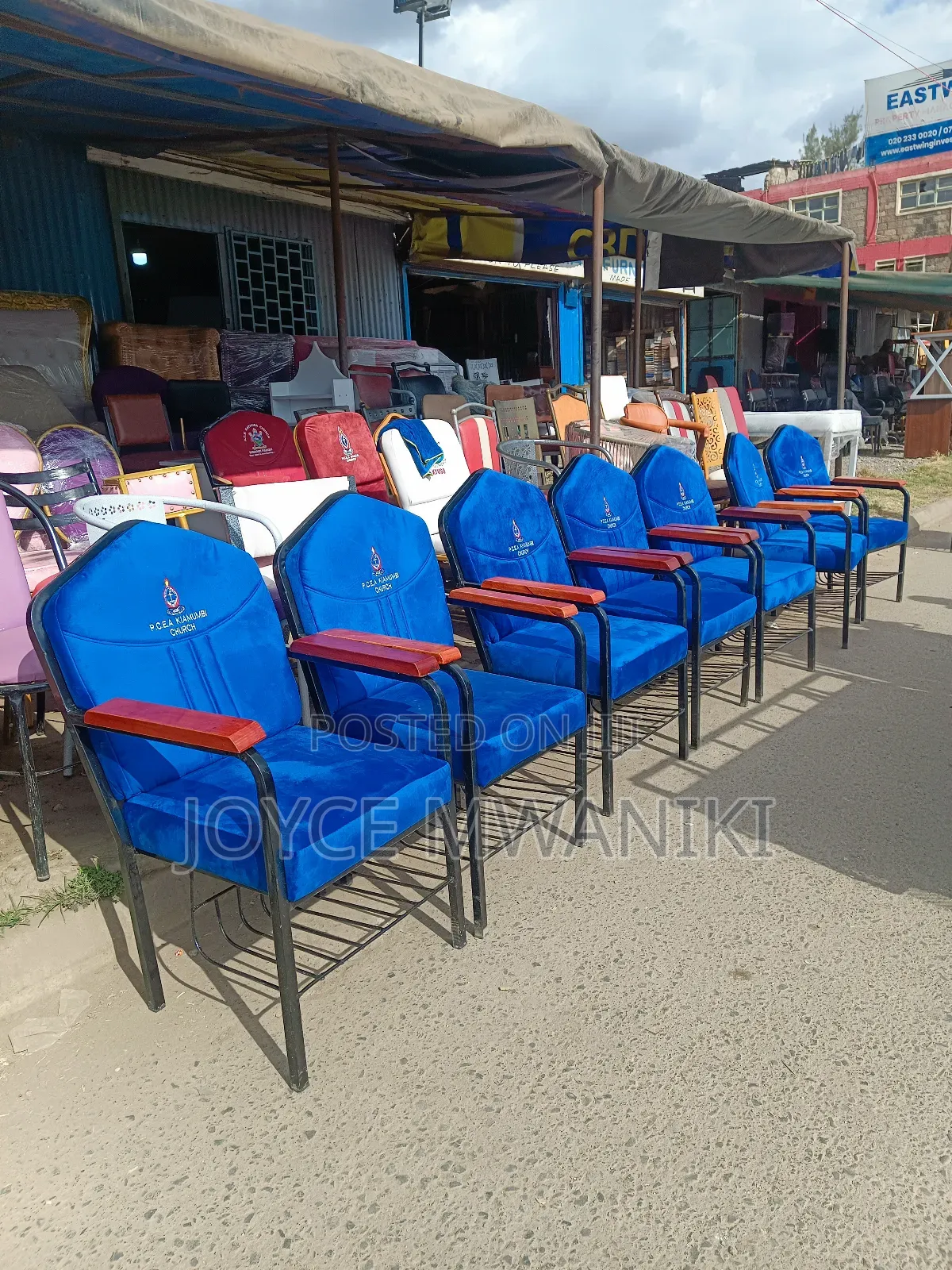 Church Branded Chairs With Wooden Armest
