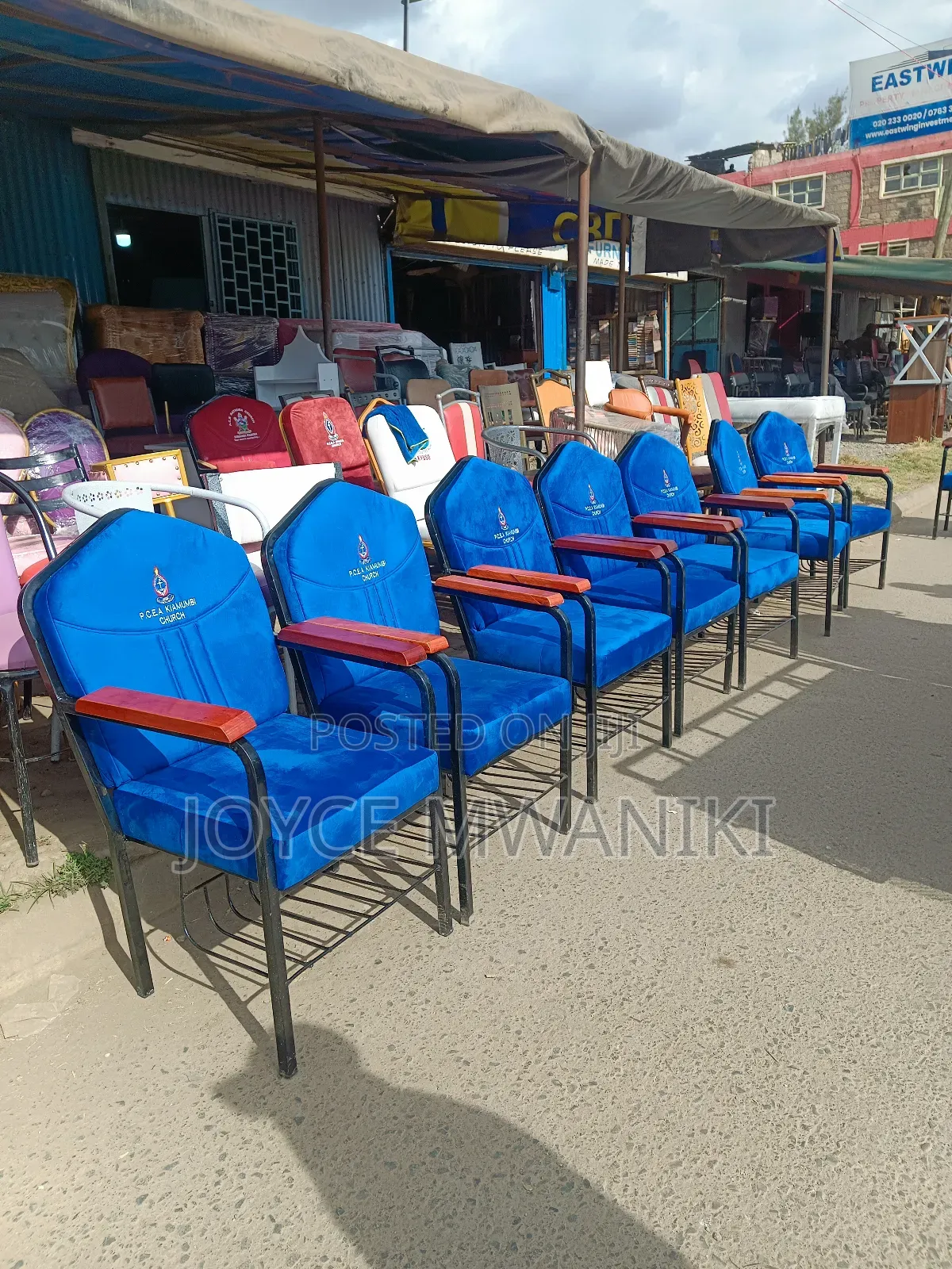Church Branded Chairs With Wooden Armest
