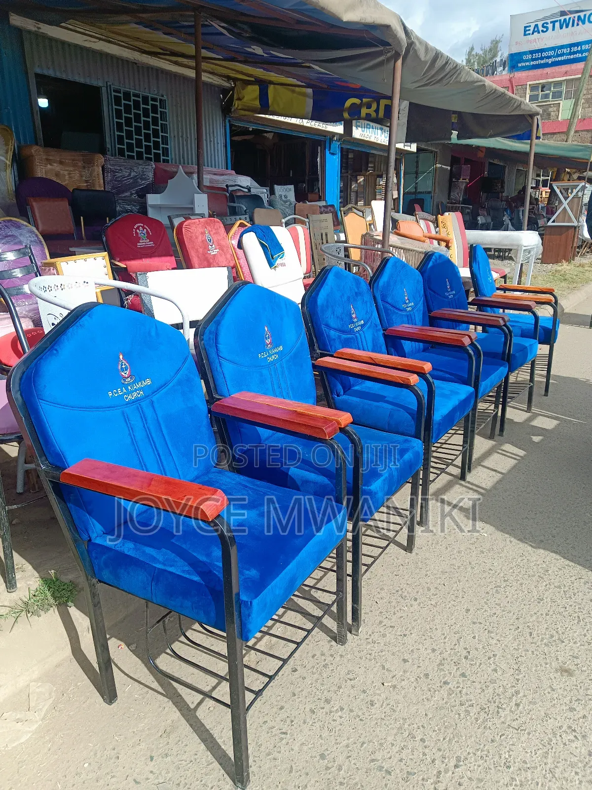 Church Branded Chairs With Wooden Armest