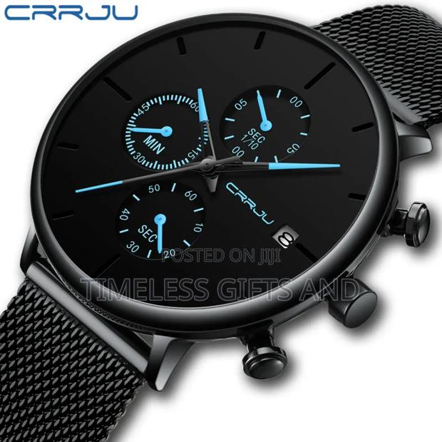 Minimalist Black Gift Watch for Men