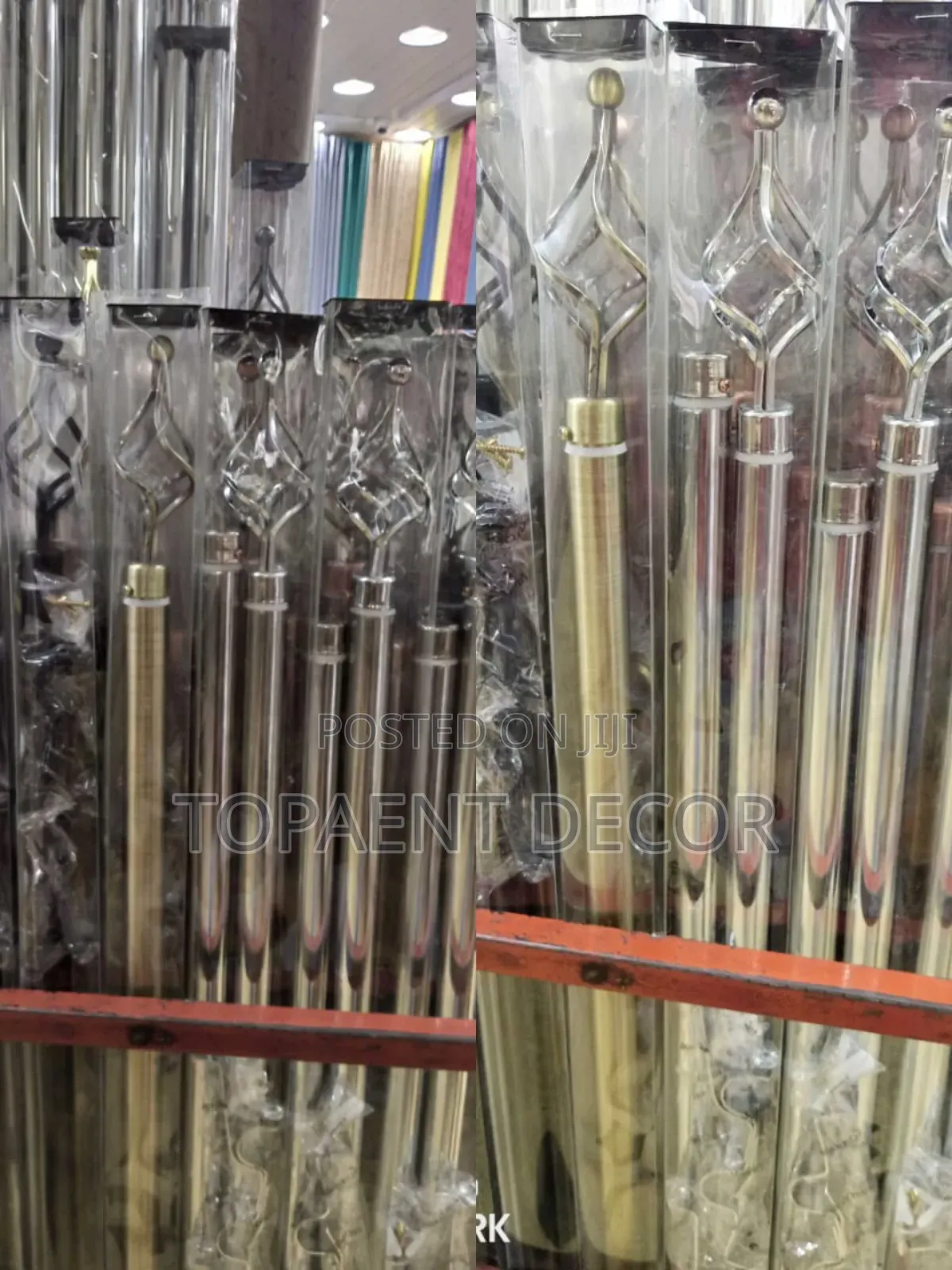3m Double Adjustable Window Gold Curtain Rods