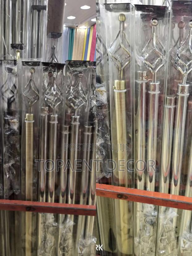 3m Double Adjustable Window Gold Curtain Rods - main view