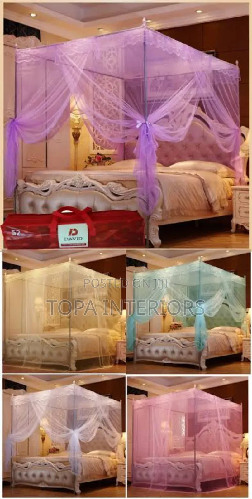 Imported Lightweight Generic 4 Stand Mosquito Nets