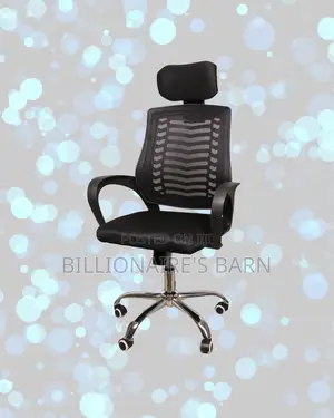 Quiet-Roll Secretarial Mesh Chair — Easy to Clean
