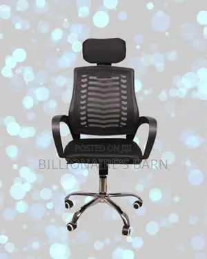 Quiet-Roll Secretarial Mesh Chair — Easy to Clean