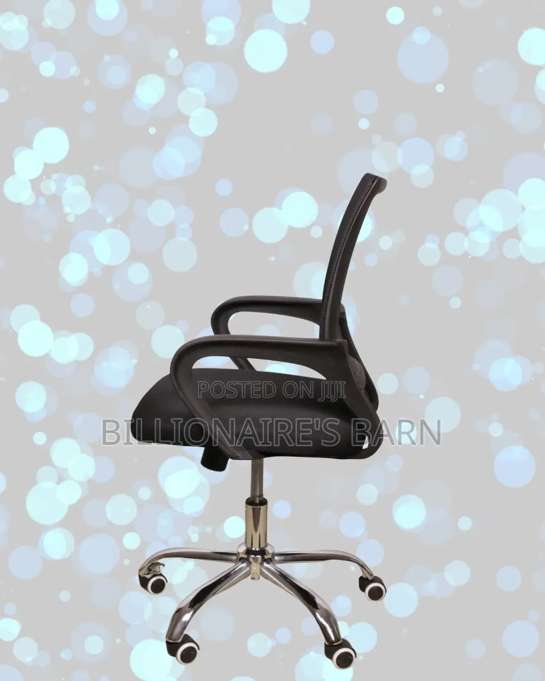 Secretarial Mesh Office Chair | Plush Swivel Base