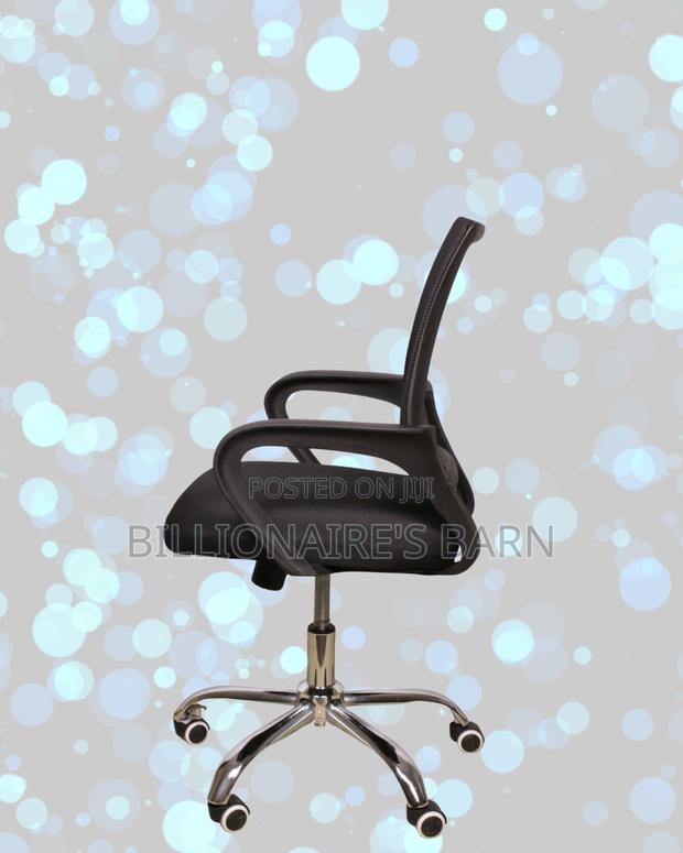 Secretarial Mesh Office Chair | Plush Swivel Base