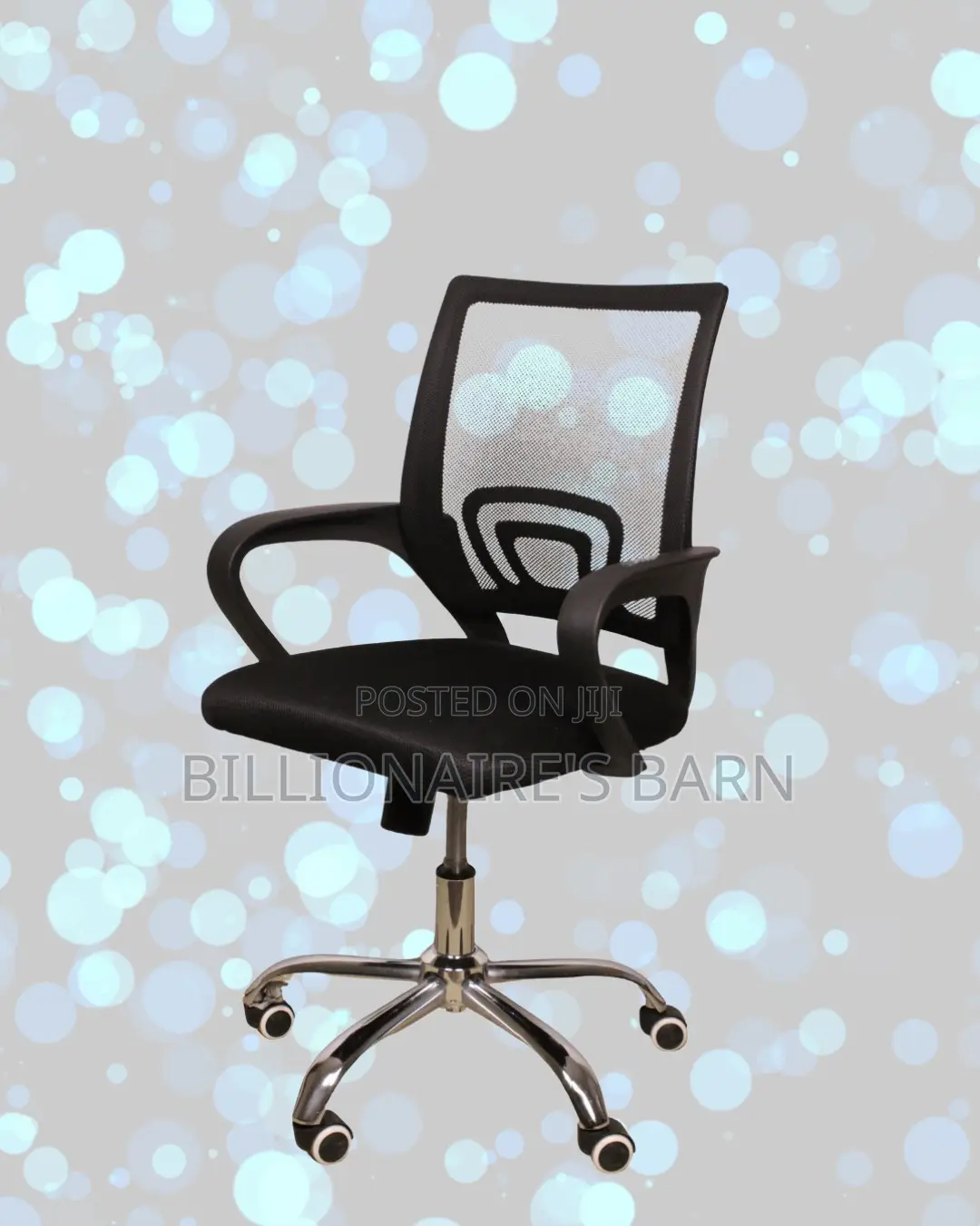 Secretarial Mesh Office Chair | Plush Swivel Base