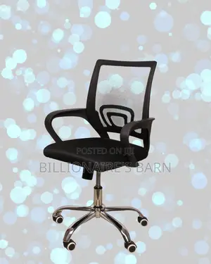 Secretarial Mesh Office Chair | Plush Swivel Base