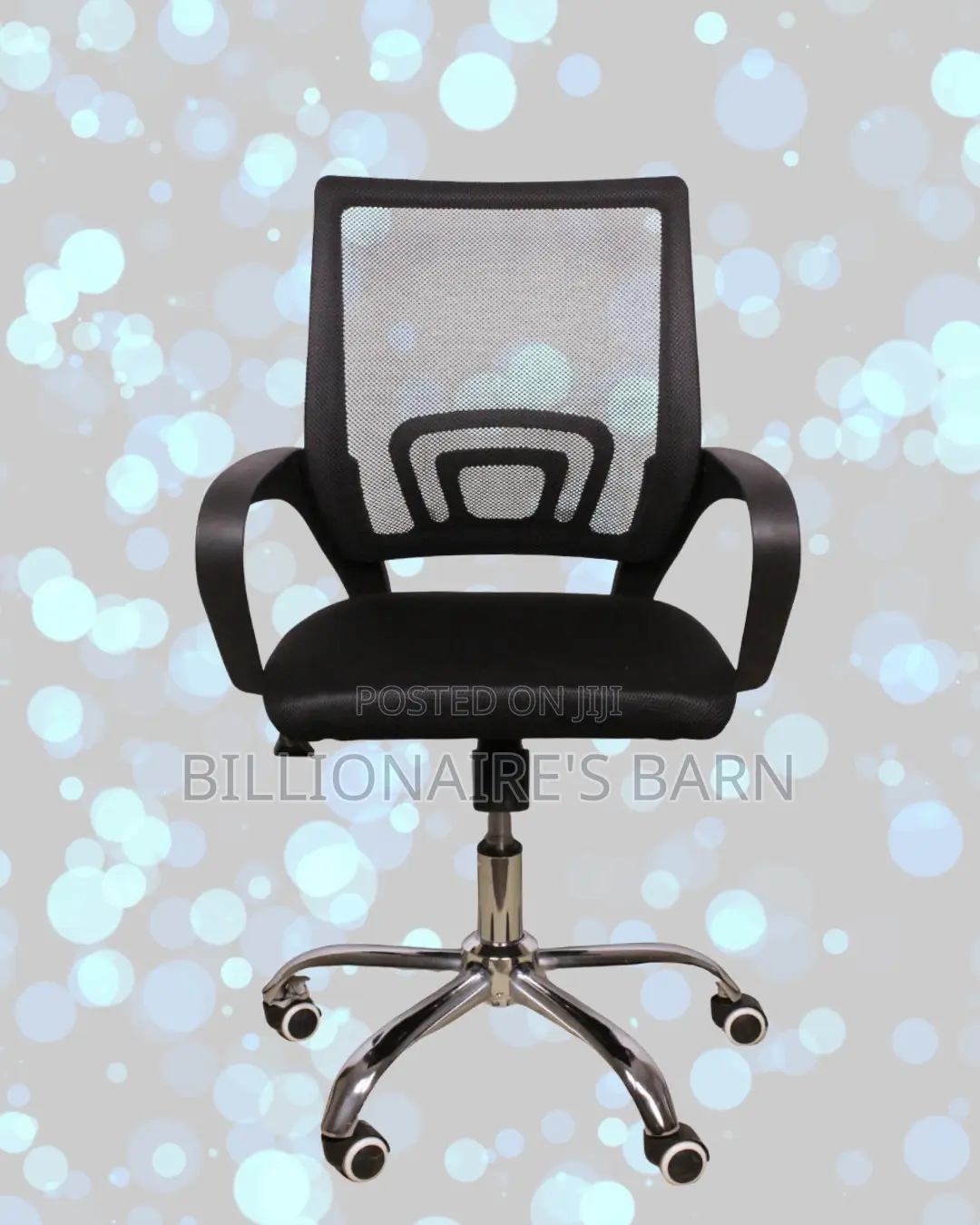 Secretarial Mesh Office Chair | Plush Swivel Base