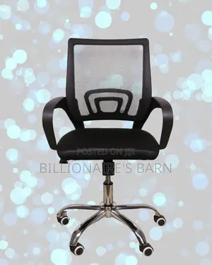 Secretarial Mesh Office Chair | Plush Swivel Base