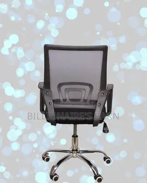 Secretarial Mesh Office Chair | Plush Swivel Base
