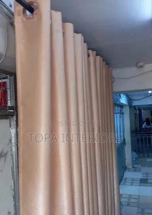 Light Brown Plain Soft Curtains for Living Room