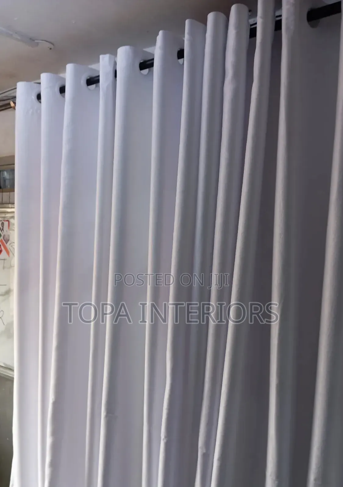 Plain Elegant White Curtains for Home Decoration