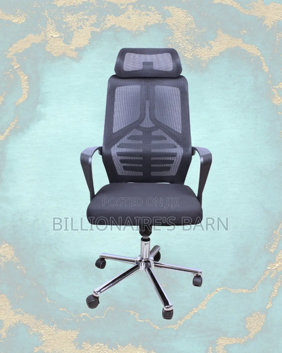 High Back Mesh Office Chair | Adjustable Nylon Castors