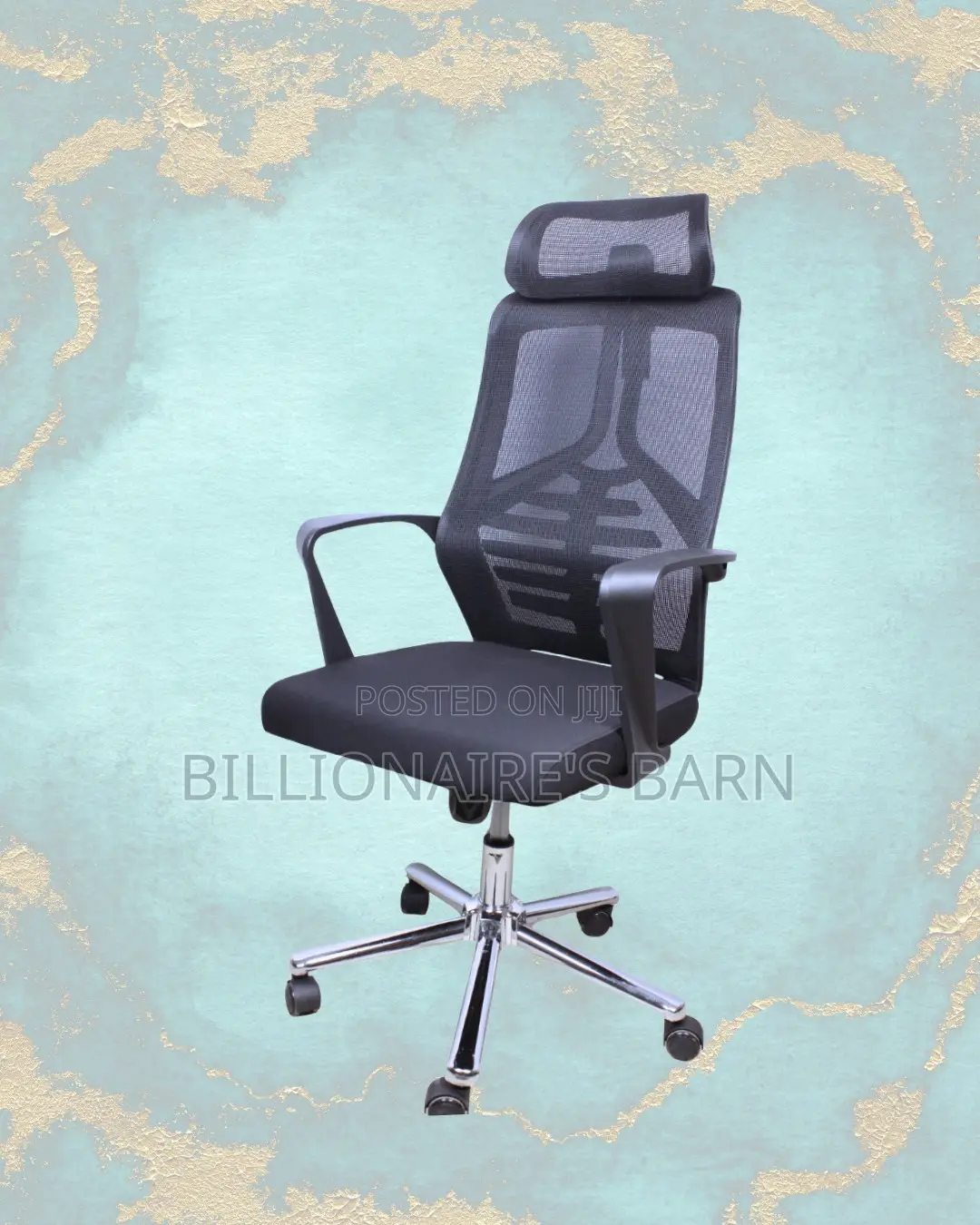 High Back Mesh Office Chair | Adjustable Nylon Castors