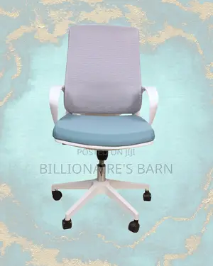 Plush White Ergonomic Mesh Office Chair | High-Density Foam Seat