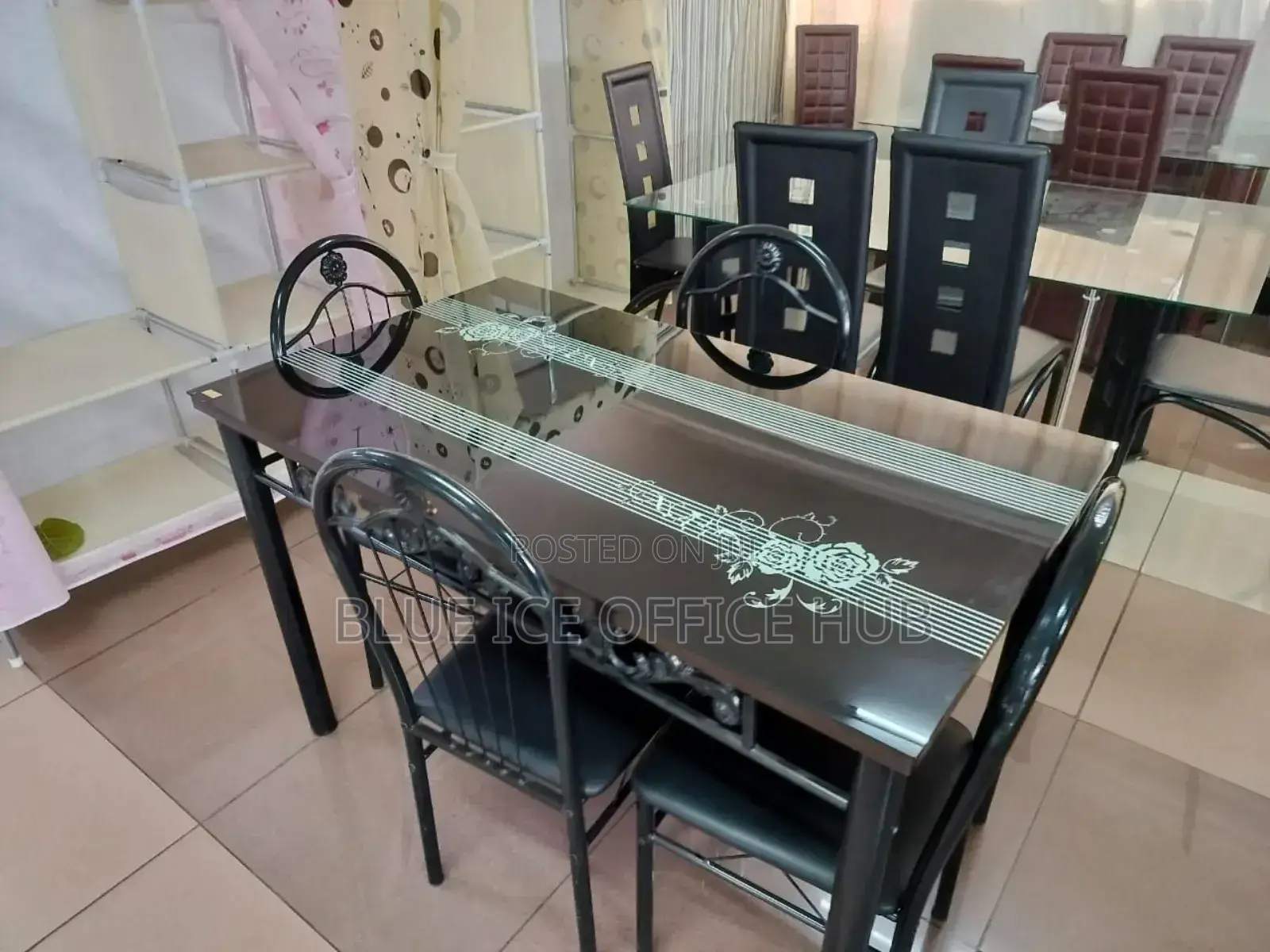 Imported 4-Seater Glass Dining Table