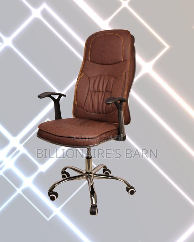 Ergonomic Executive Leather Chair (Quiet-Roll) — Hot Deal - thumbnail 2
